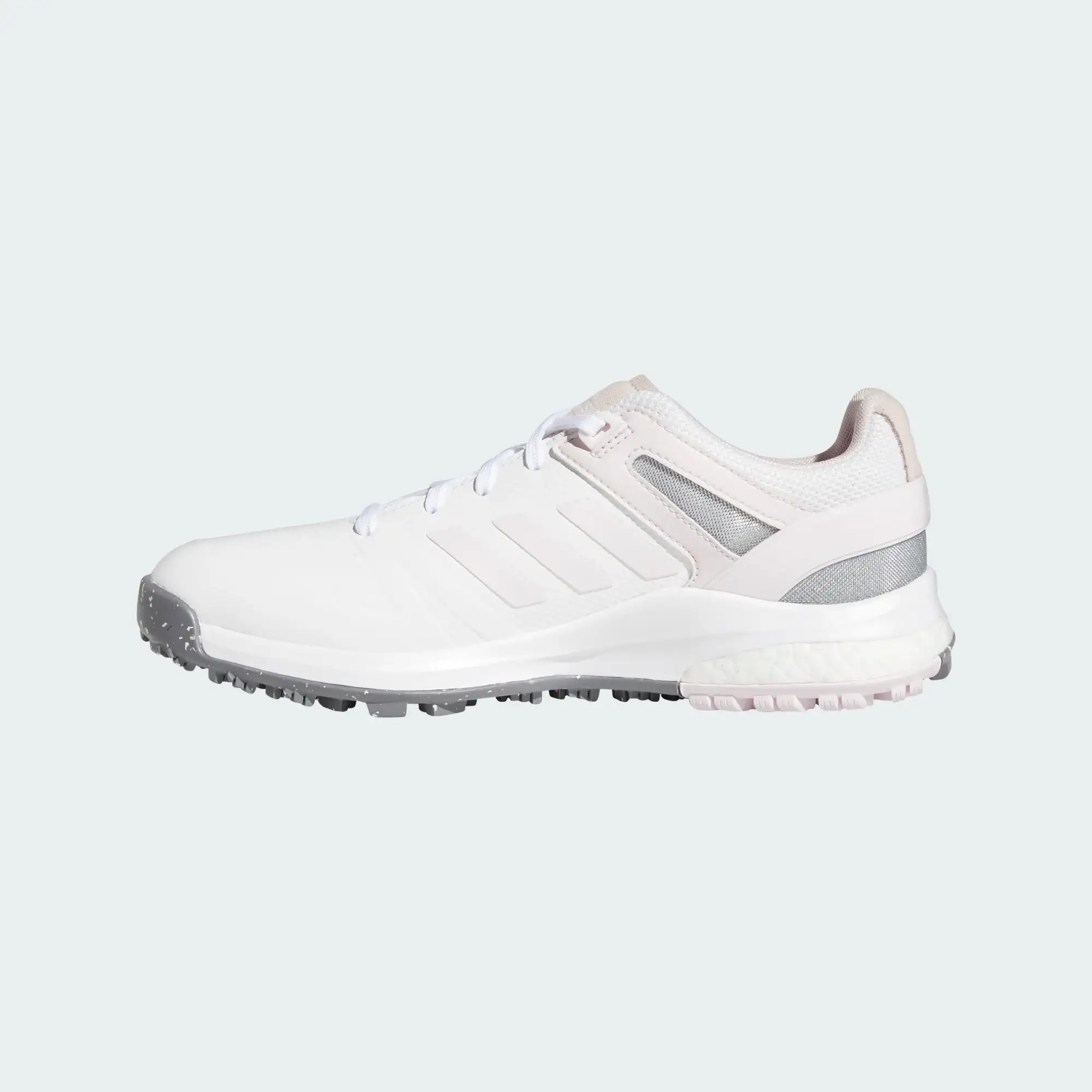 Adidas EQT Spikelss Ladies Golf Shoes - Cloud White / Almost Pink / Grey Three 2 Adidas EQT Spikelss Ladies Golf Shoes - Cloud White / Almost Pink / Grey Three - Image 2