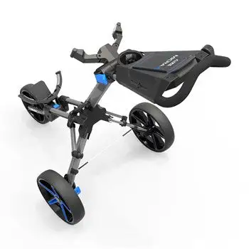 POWAKADDY 2022 MICRA PUSH CART-GUN METAL/BLUE TRIM 2 POWAKADDY 2022 MICRA PUSH CART-GUN METAL/BLUE TRIM - Image 2