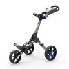 POWAKADDY 2022 MICRA PUSH CART-GUN METAL/BLUE TRIM