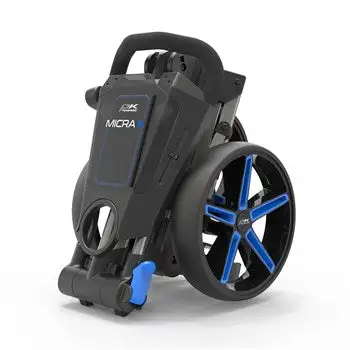 POWAKADDY 2022 MICRA PUSH CART-GUN METAL/BLUE TRIM 3 POWAKADDY 2022 MICRA PUSH CART-GUN METAL/BLUE TRIM - Image 3