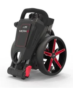 POWAKADDY 2022 MICRA PUSH CART-GUN METAL/RED TRIM -Golf Accessories Sales Store 40384 3