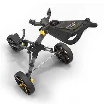 POWAKADDY 2022 MICRA PUSH CART-GUN METAL/YELLOW TRIM 2 POWAKADDY 2022 MICRA PUSH CART-GUN METAL/YELLOW TRIM - Image 2