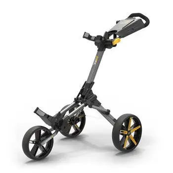 POWAKADDY 2022 MICRA PUSH CART-GUN METAL/YELLOW TRIM 1 POWAKADDY 2022 MICRA PUSH CART-GUN METAL/YELLOW TRIM