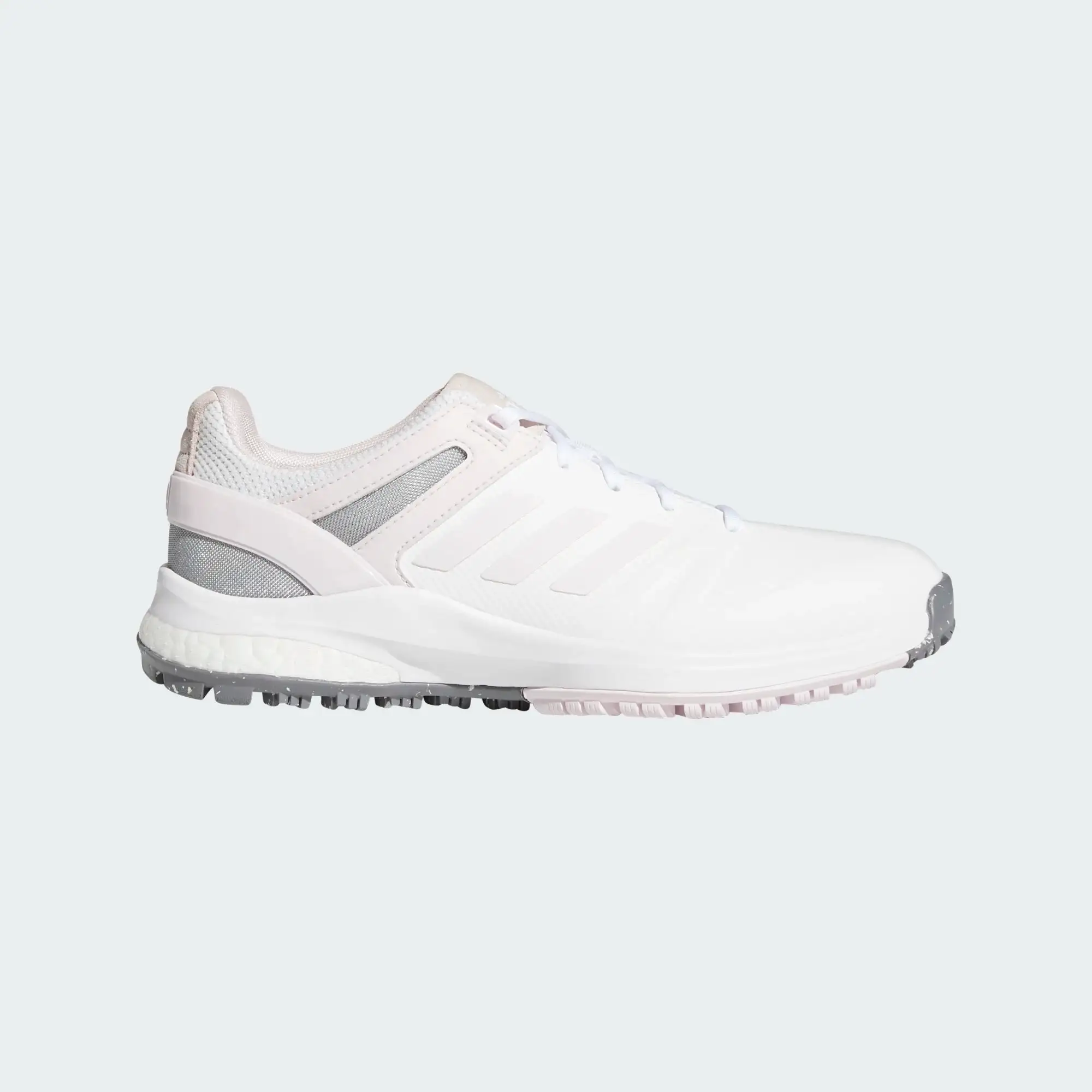 Adidas EQT Spikelss Ladies Golf Shoes - Cloud White / Almost Pink / Grey Three 1 Adidas EQT Spikelss Ladies Golf Shoes - Cloud White / Almost Pink / Grey Three