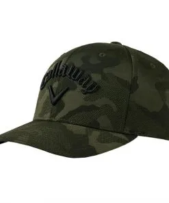 Callaway Gents Camo Snapback Cap Green