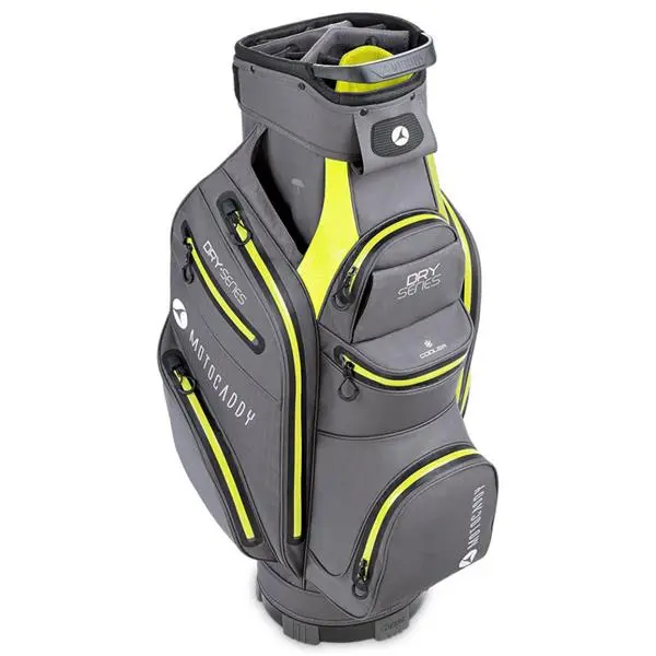 Motocaddy 23 Dry Series Cart Bag Charcoal - Lime 2 Motocaddy 23 Dry Series Cart Bag Charcoal - Lime - Image 2