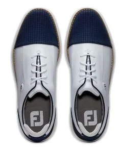 FootJoy Ladies FJ Traditions Shoes White - Navy -Golf Accessories Sales Store P 97915FOOTJOYSHOESWHITENAVYLADIES 15 L