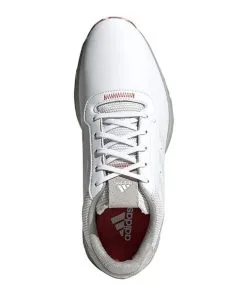 Adidas Gents S2G Spike Less Leather Shoes White - Grey - Red -Golf Accessories Sales Store P FX4333ADIDASSHOESWHITEGREYREDGENTS 3 L