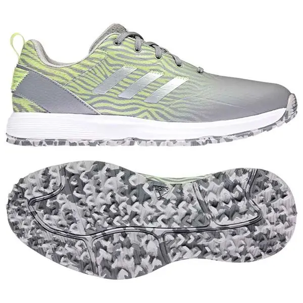 Adidas Ladies S2G Spikeless Lace Shoes Grey Three - Silver Met - Almost Lime 5 Adidas Ladies S2G Spikeless Lace Shoes Grey Three - Silver Met - Almost Lime - Image 5
