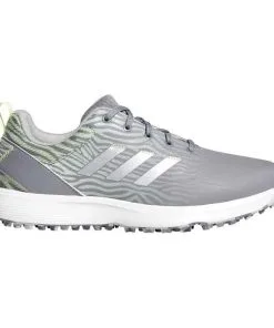Adidas Ladies S2G Spikeless Lace Shoes Grey Three - Silver Met - Almost Lime