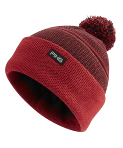 PING MEN'S HEWITT BOBBLE KNIT HAT Black/Red
