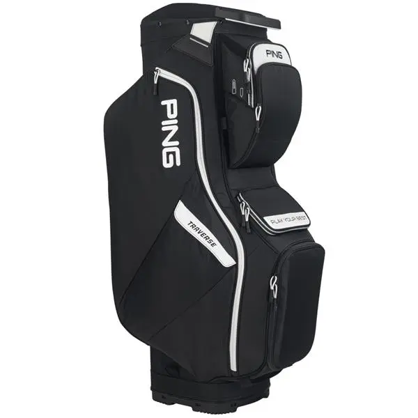 Ping Traverse 214 Cart Bag Black White 1 Ping Traverse 214 Cart Bag Black White
