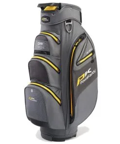 PowaKaddy Dri-Tech Cart Bag Gunmetal Yellow 22