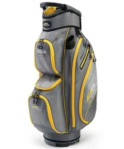 Powakaddy DLX-Lite Cart Bag Gunmetal Yellow
