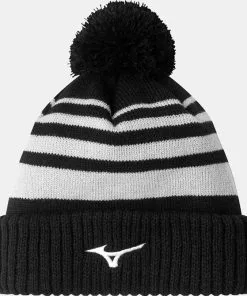 MIZUNO BREATH THERMO POM POM BEANIE BLACK