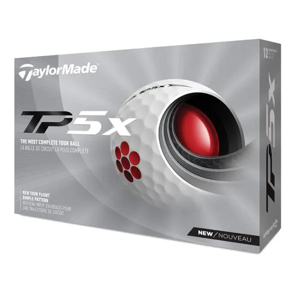 TaylorMade 2021 TP5x Golf Balls Dozen White 1 TaylorMade 2021 TP5x Golf Balls Dozen White
