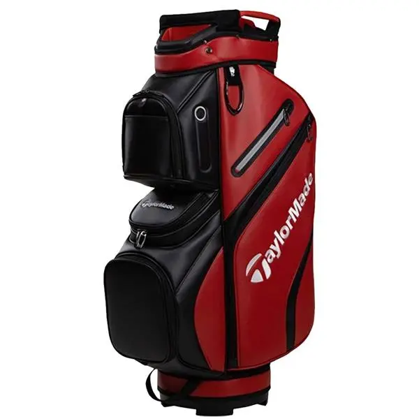 TaylorMade Deluxe Cart Bag Red - Black 1 TaylorMade Deluxe Cart Bag Red - Black