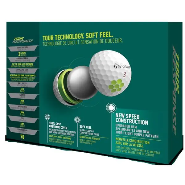 TaylorMade Tour Response 22 Golf Ball Dozen White 2 TaylorMade Tour Response 22 Golf Ball Dozen White - Image 2