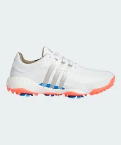 Adidas Tour 360 22 Ladies Golf Shoes - White/Silver/Turbo