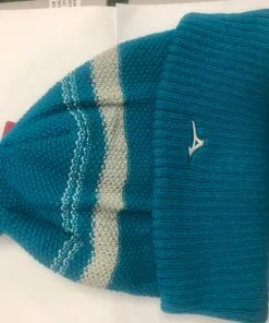 Mizuno Breath Thermo Pom Pom Beanies Enamel Blue