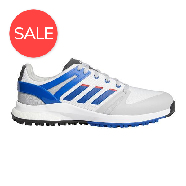 Adidas Gents EQT Spikeless Wide Fit Shoes Crew White - Blue 1 Adidas Gents EQT Spikeless Wide Fit Shoes Crew White - Blue
