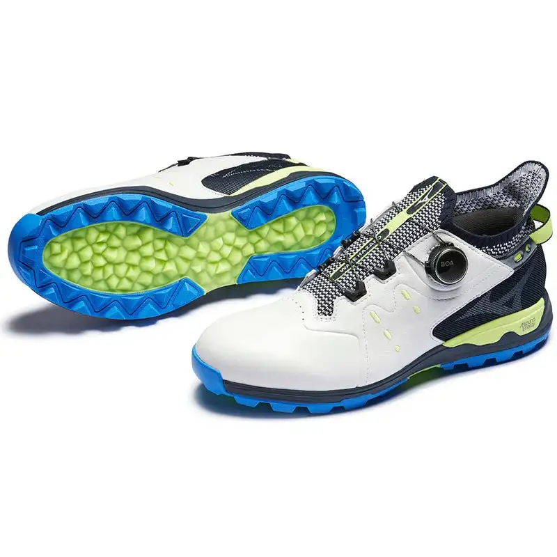 Mizuno Wave Hazard Pro Boa Waterproof Spikeless Shoes - White/Neo Lime 2 Mizuno Wave Hazard Pro Boa Waterproof Spikeless Shoes - White/Neo Lime - Image 2