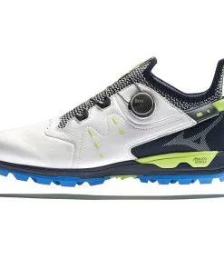 Mizuno Wave Hazard Pro Boa Waterproof Spikeless Shoes - White/Neo Lime